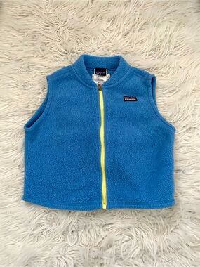 Patagonia Baby Synchilla® Fleece Vest Blue Size 24 Months Zip Up Unisex